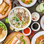 Assorted,Asian,Dinner,,Vietnamese,Food.,Pho,Ga,,Pho,Bo,,Noodles,